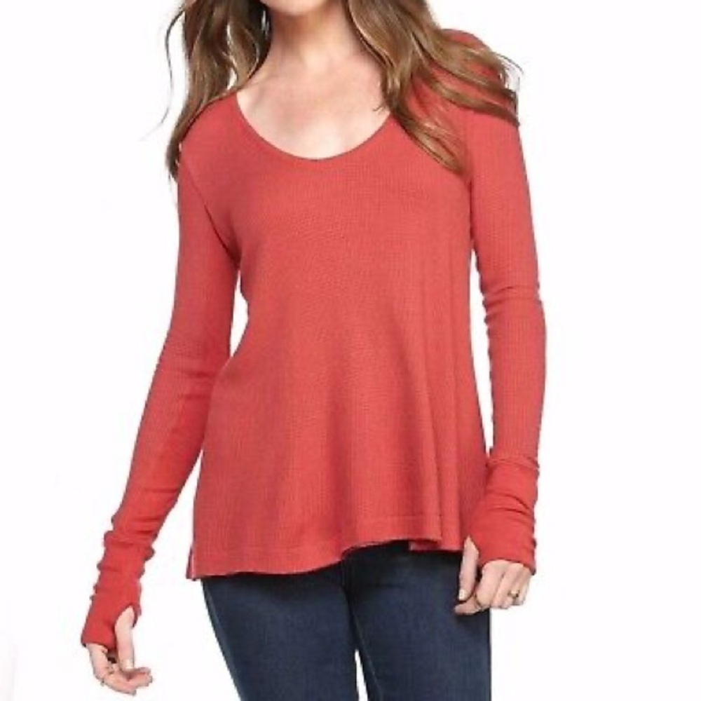 Free People Thermal long Sleeve Top Medium